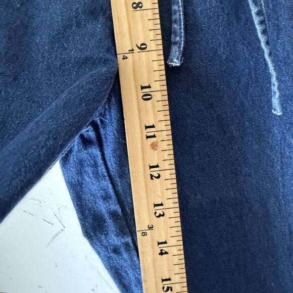 Jane Ashley Pants Vintage 90 small Embroidered Floral Capri Denim Cottage‎ - Picture 6 of 9